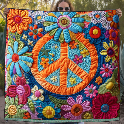 Trippy Hippie Sign WJ2809024CL Quilt Blanket