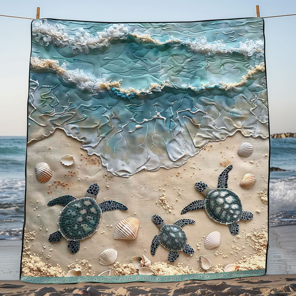 Sea Turtle WJ2908020CL Quilt Blanket
