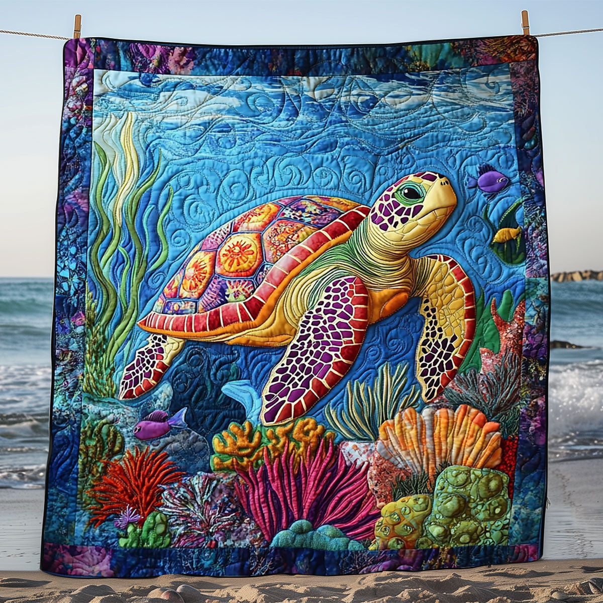 Turtle WJ1002043CL Quilt Blanket