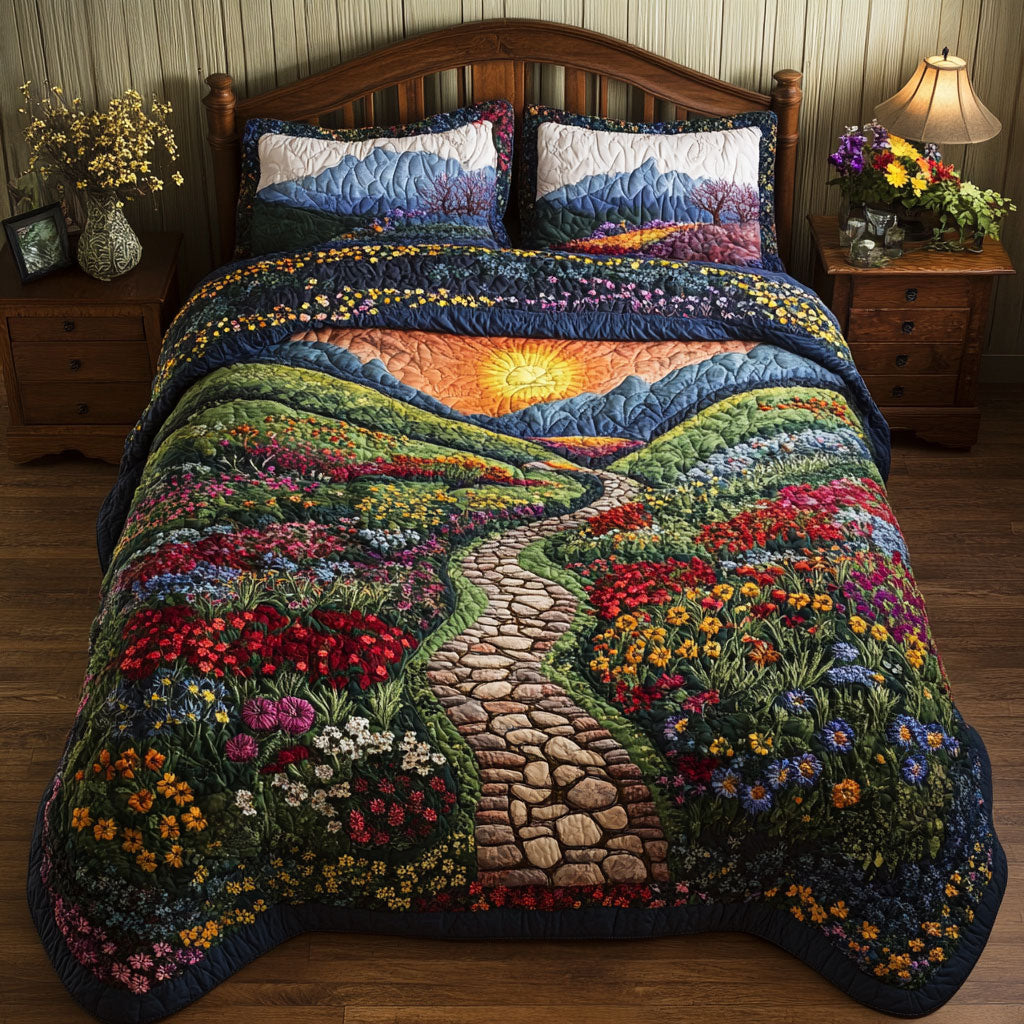 Flower Paradise WY1402091CL Quilted Bedding Set