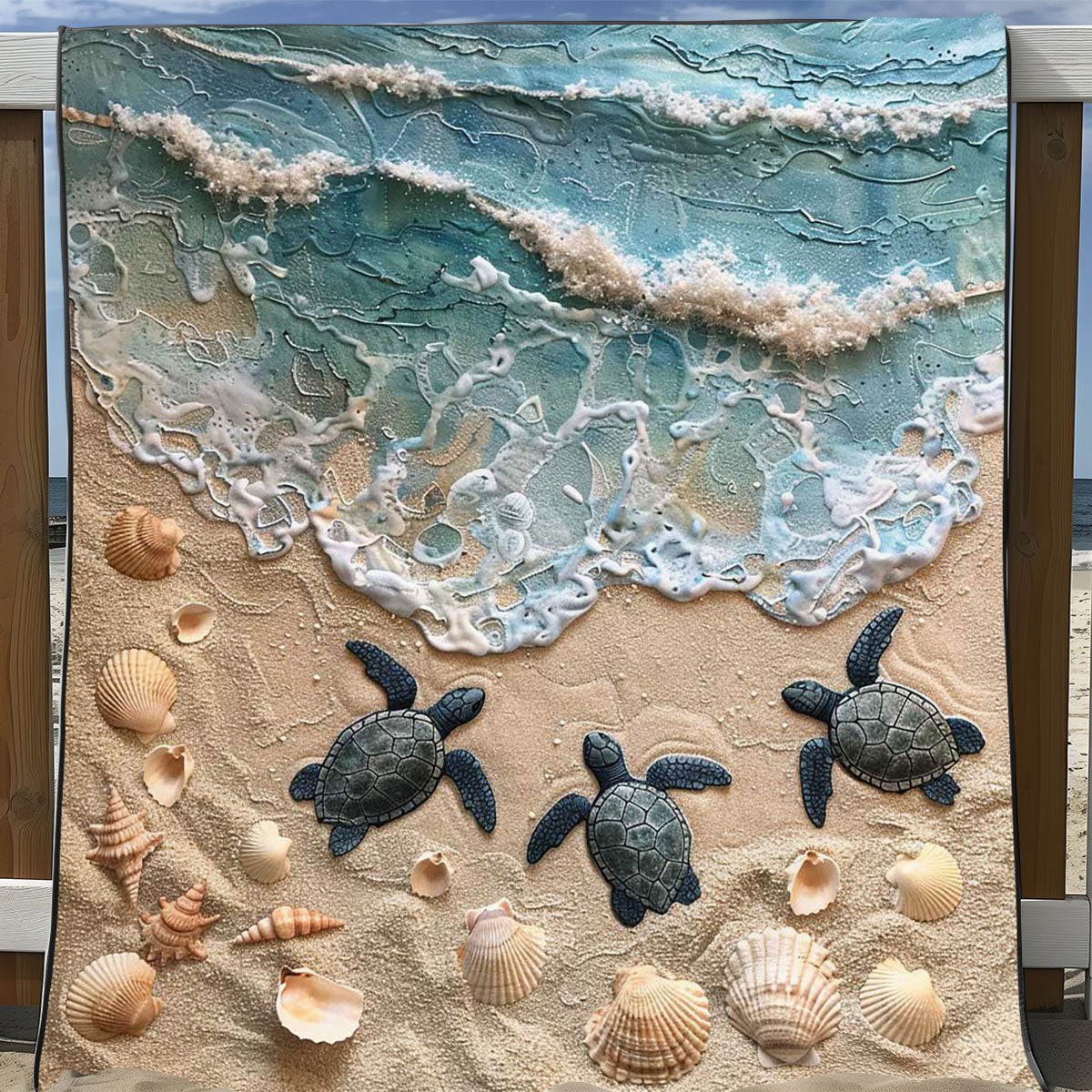 Sea Turtle WJ0909026CL Quilt Blanket