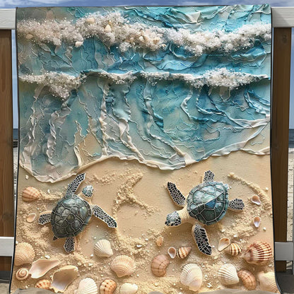 Sea Turtle WJ1009027CL Quilt Blanket