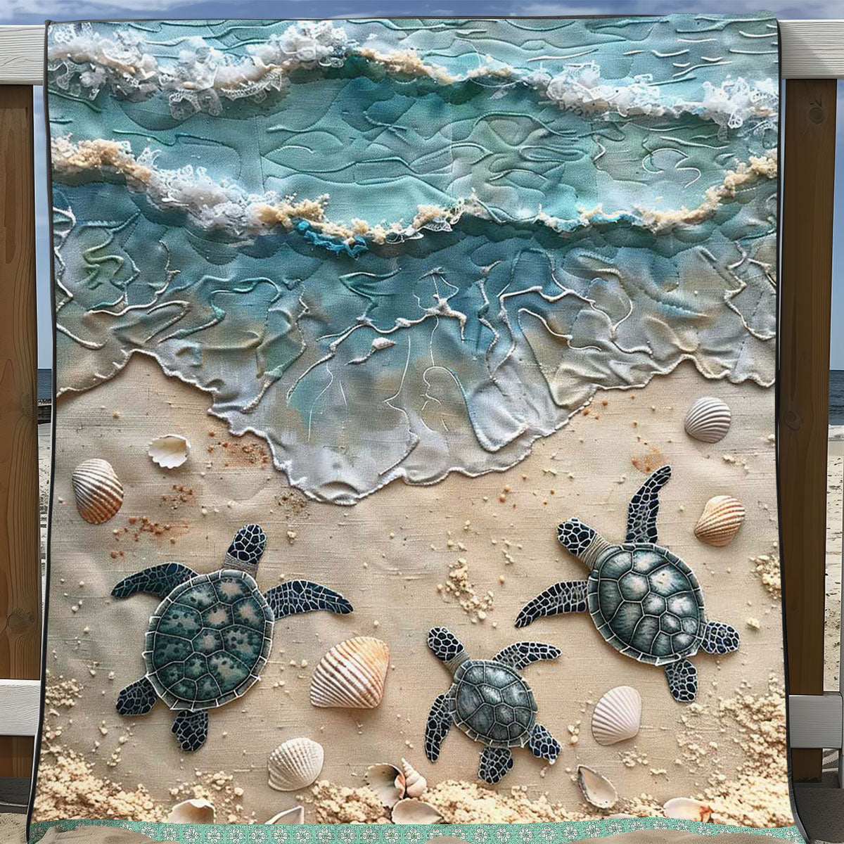 Sea Turtle WJ2908020CL Quilt Blanket