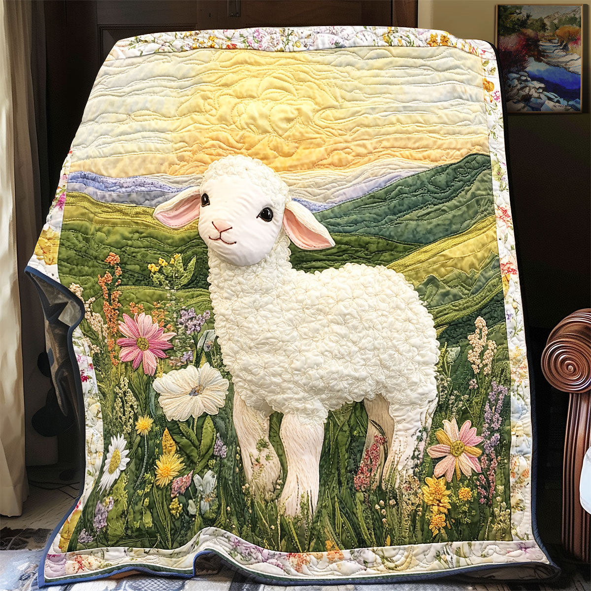 Easter Lamb XB2003002CL Quilt Blanket