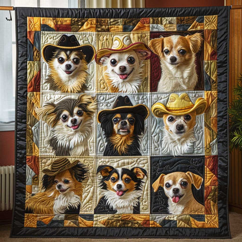 Cowboy Chihuahua WP1009013 Quilt Blanket