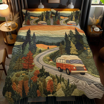 Wanderlust Camper Car WN1202083CL Quilted Bedding Set