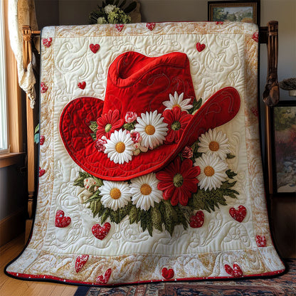 Valentine Charm Cowboy Hat WN0301027CL Quilt Blanket