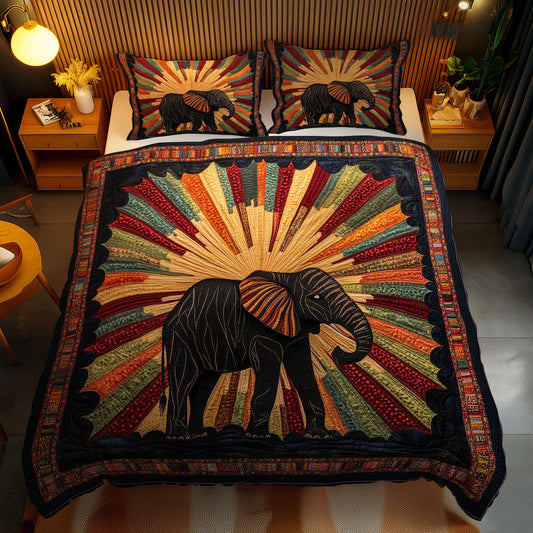 Mystic Elephant WN1002074CL Quilted Bedding Set