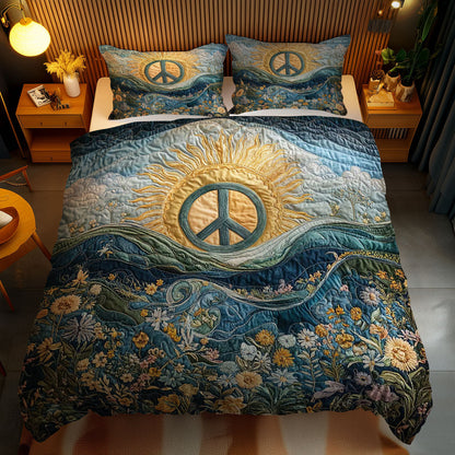 Serene Peace WN1202080CL Quilted Bedding Set