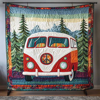 Camping Peace Van WP0212004CL Quilt Blanket