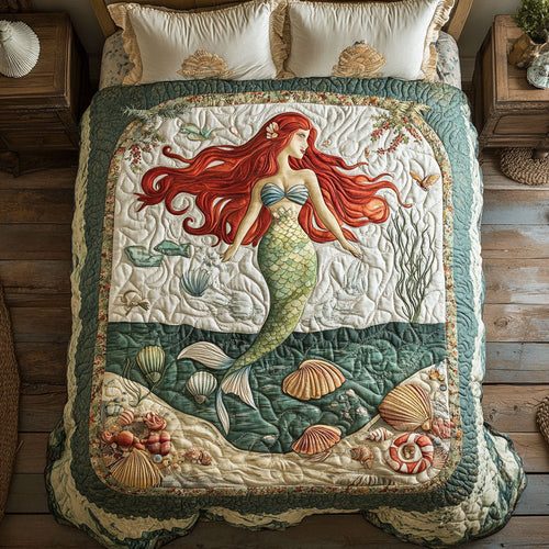 Mermaid WX2702041CL Quilted Bedding Set