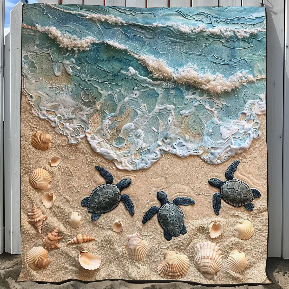 Sea Turtle WJ0909026CL Quilt Blanket