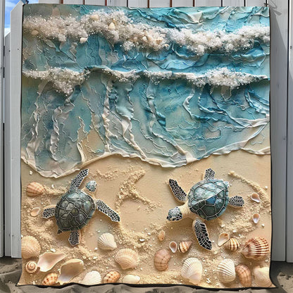 Sea Turtle WJ1009027CL Quilt Blanket
