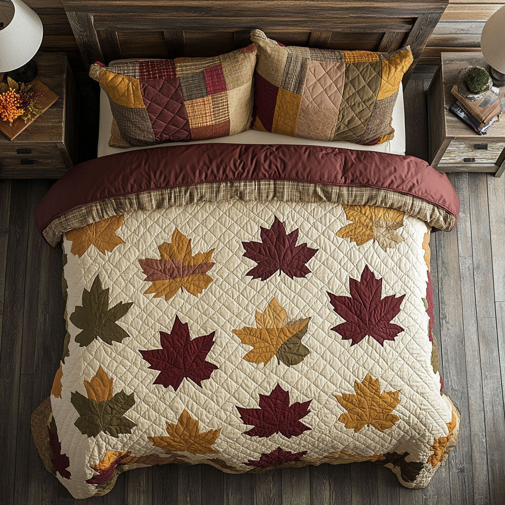 Fall Leaves WY1402008CL Quilted Bedding Set