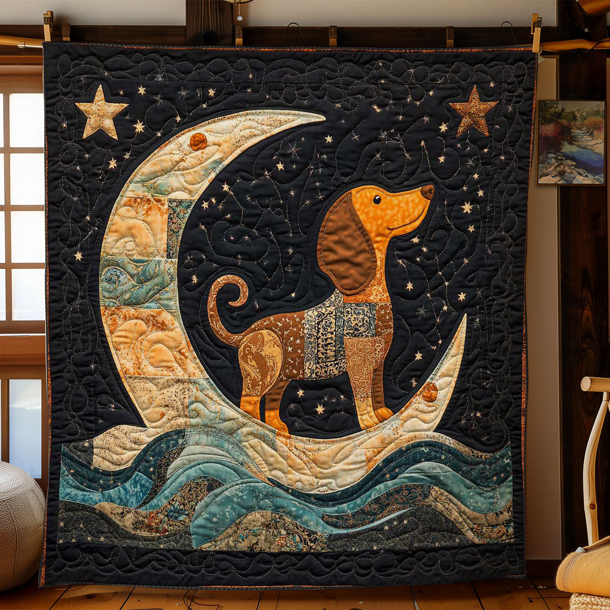 Celestial Dachshund WN0601042CL Quilt Blanket