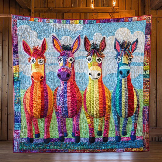 Happy Donkey CW2508044CL Quilt Blanket