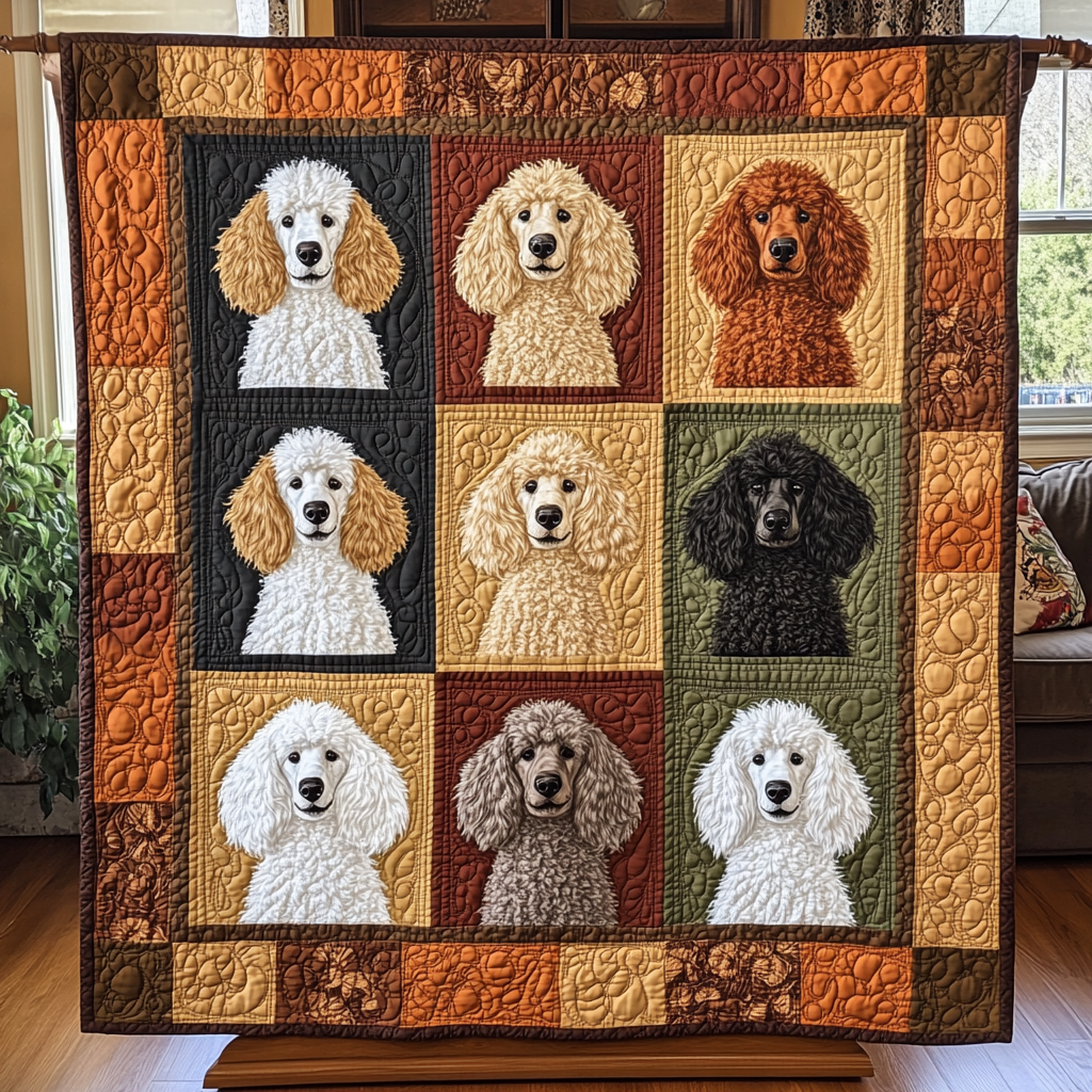 Cozy Poodle WG30120018CL Quilt Blanket