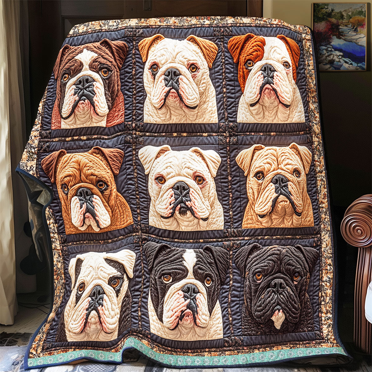 Bulldog Comfort  WX2112001CL Quilt Blanket