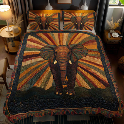 Celestial Elephant WN1002054CL Quilted Bedding Set