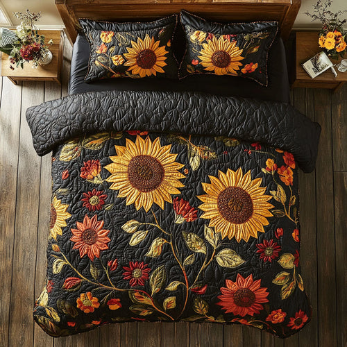 Sunflower Forest WY1902044CL Quilted Bedding Set