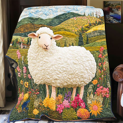 Adorable Farm Sheep WP1801001CL Quilt Blanket
