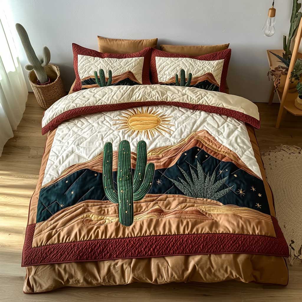 Cactus Serenity WN1302023CL Quilted Bedding Set