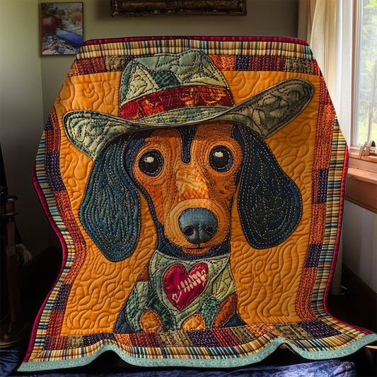 Dachshund Western  WX2112012CL Quilt Blanket