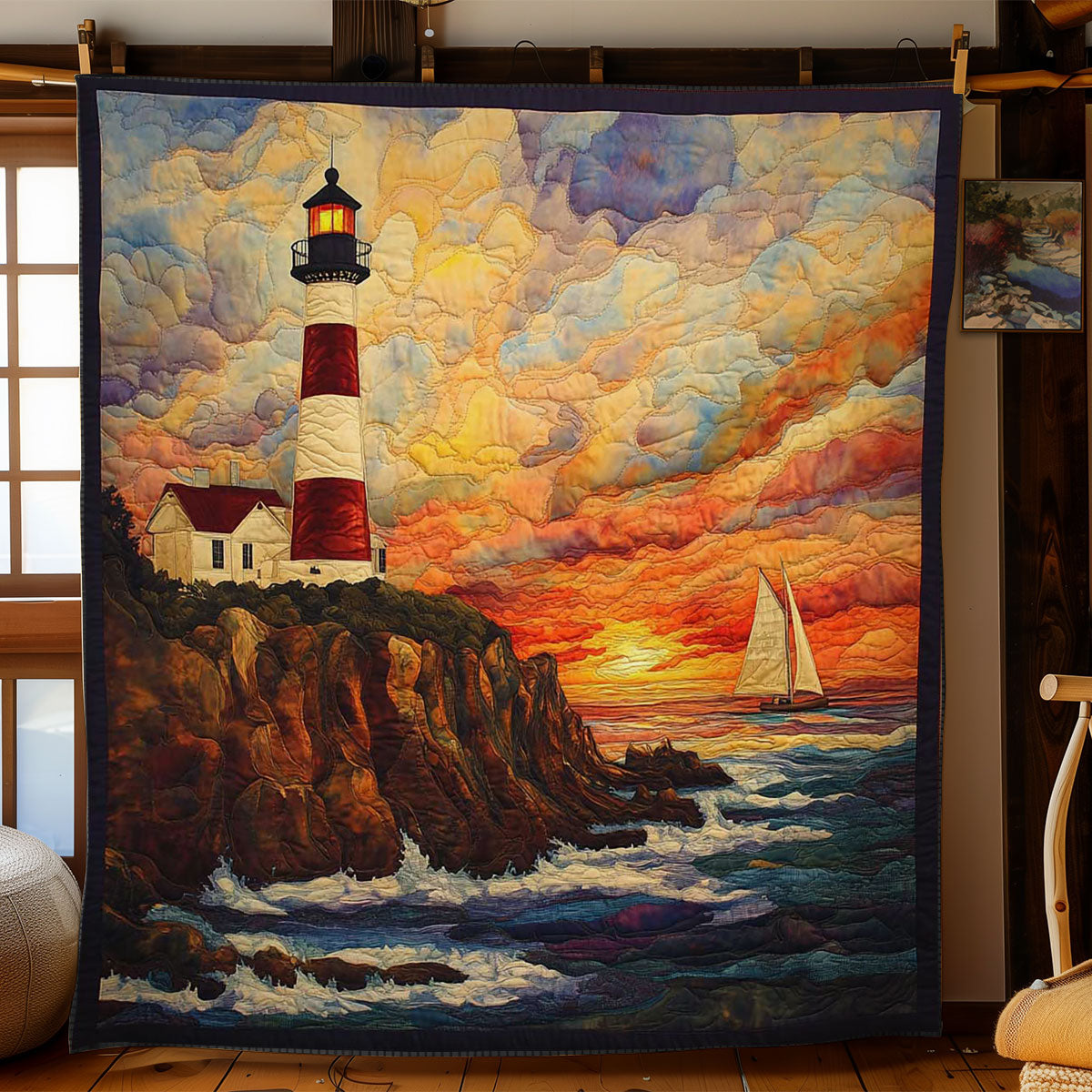 Radiant Lighthouse WN0502031CL Quilt Blanket