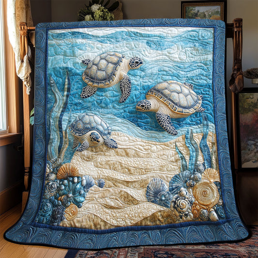 Serene Turtle WX0302056CL Quilt Blanket