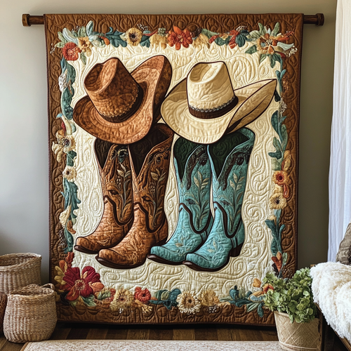 Cowboy Boots WG0101021CL Quilt Blanket