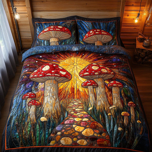 Mushroom Sunburst WJ1902028CL Quilted Bedding Set