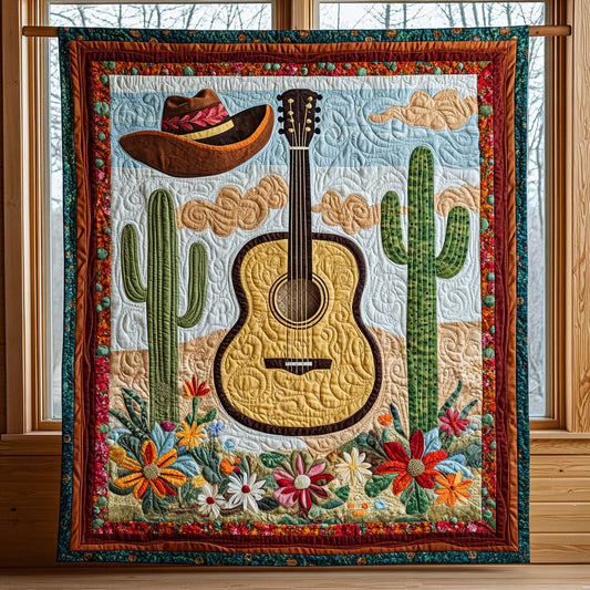 Desert Guitar Dream CW2708050CL Quilt Blanket
