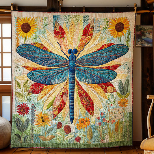 Dragonfly In Garden WY2702062CL Quilt Blanket