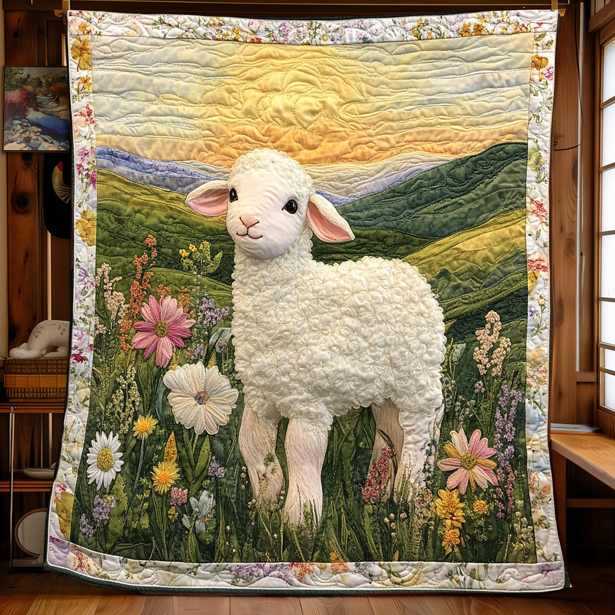 Easter Lamb XB2003002CL Quilt Blanket