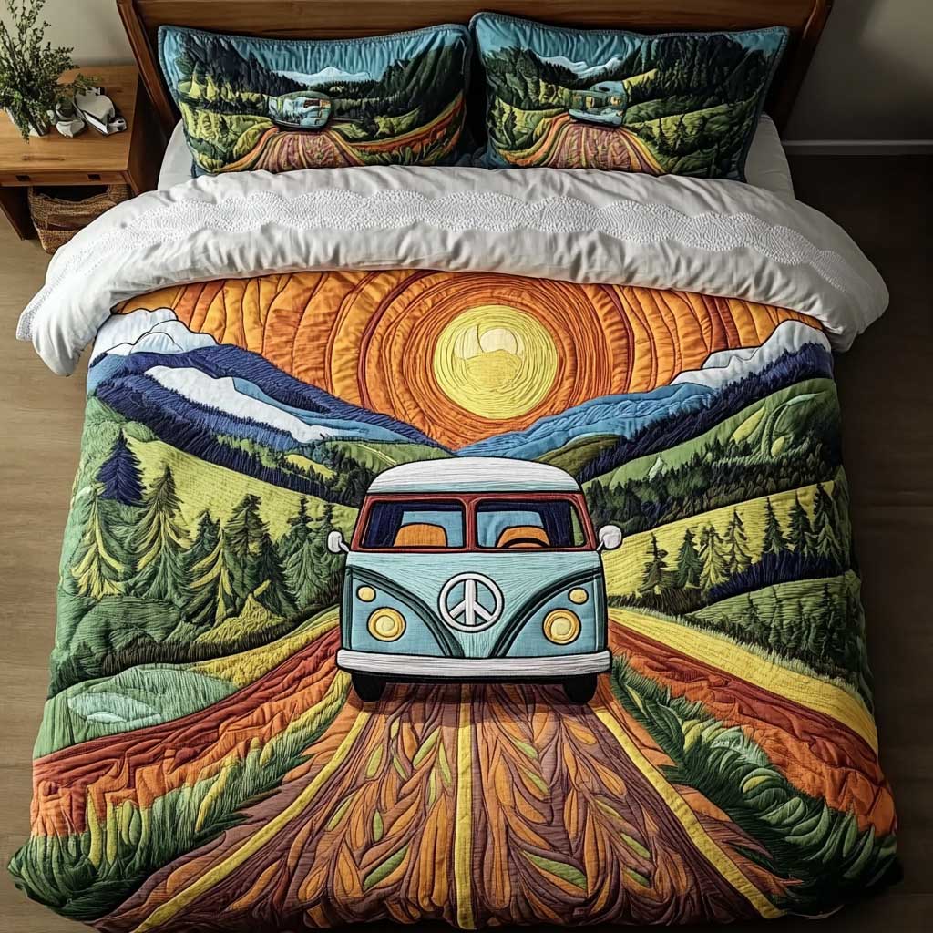 Road Trip Camper Car WN1202032CL Quilted Bedding Set