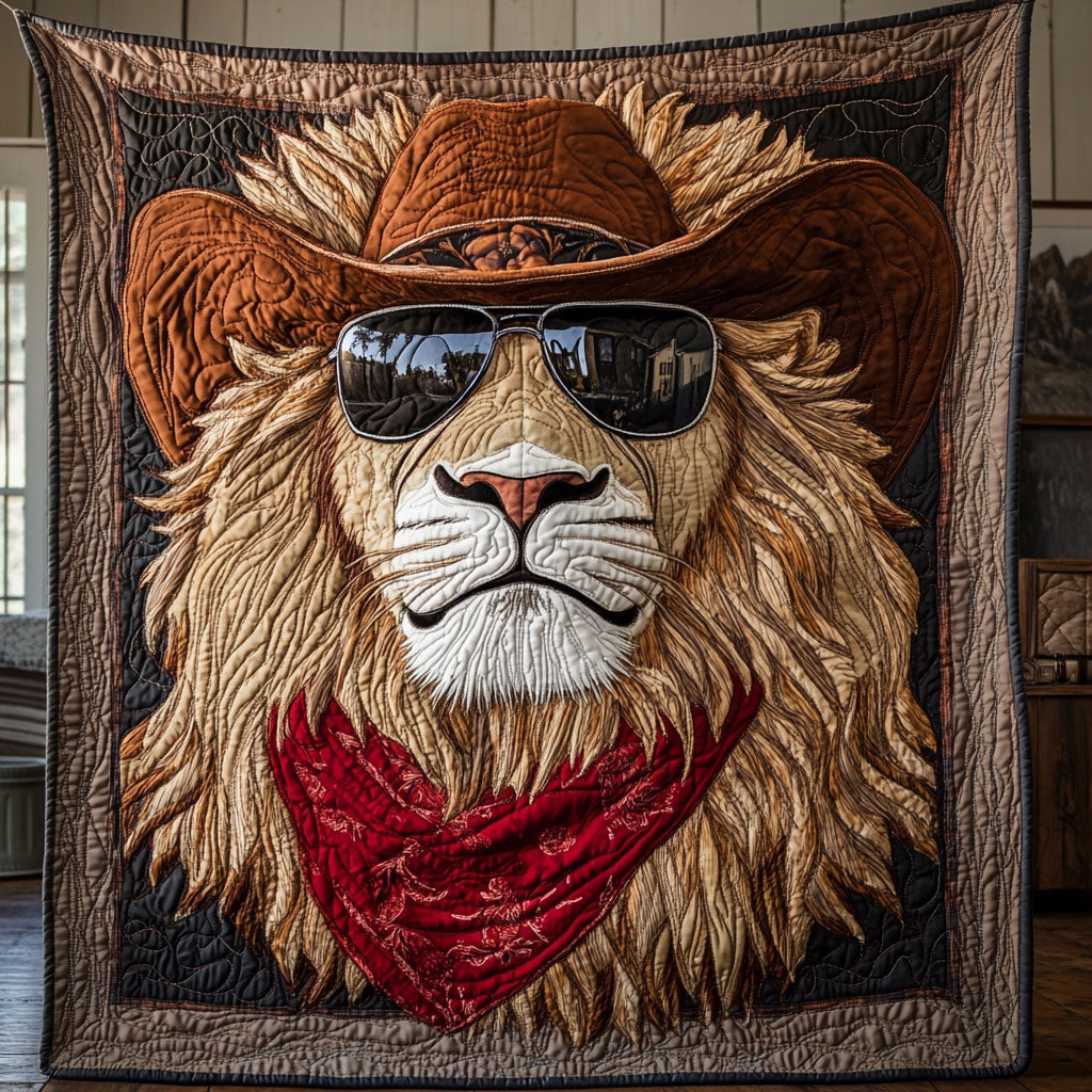 Cowboy Lion CW1705200CL Quilt Blanket