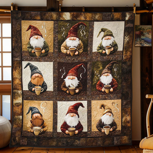 Gnome’s Coffee Corner WN2612003CL Quilt Blanket