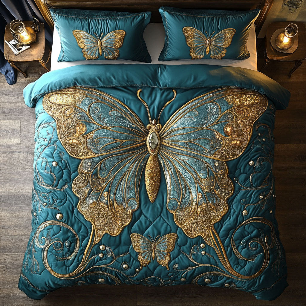 Butterfly WX2702004CL Quilted Bedding Set