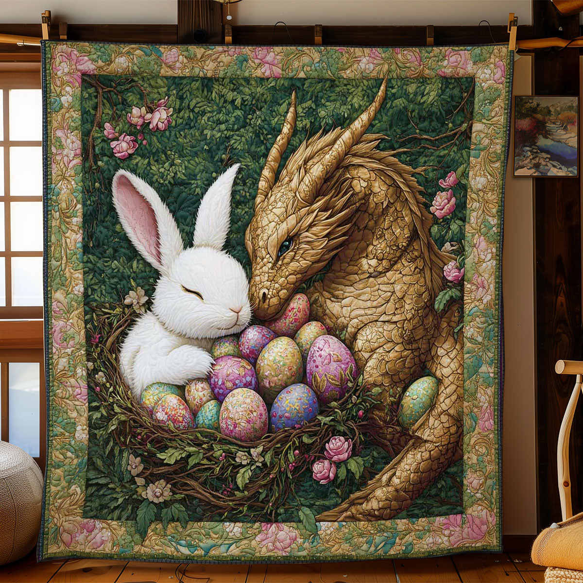 Dragon And Rabbit Harmony WN1501037CL Quilt Blanket