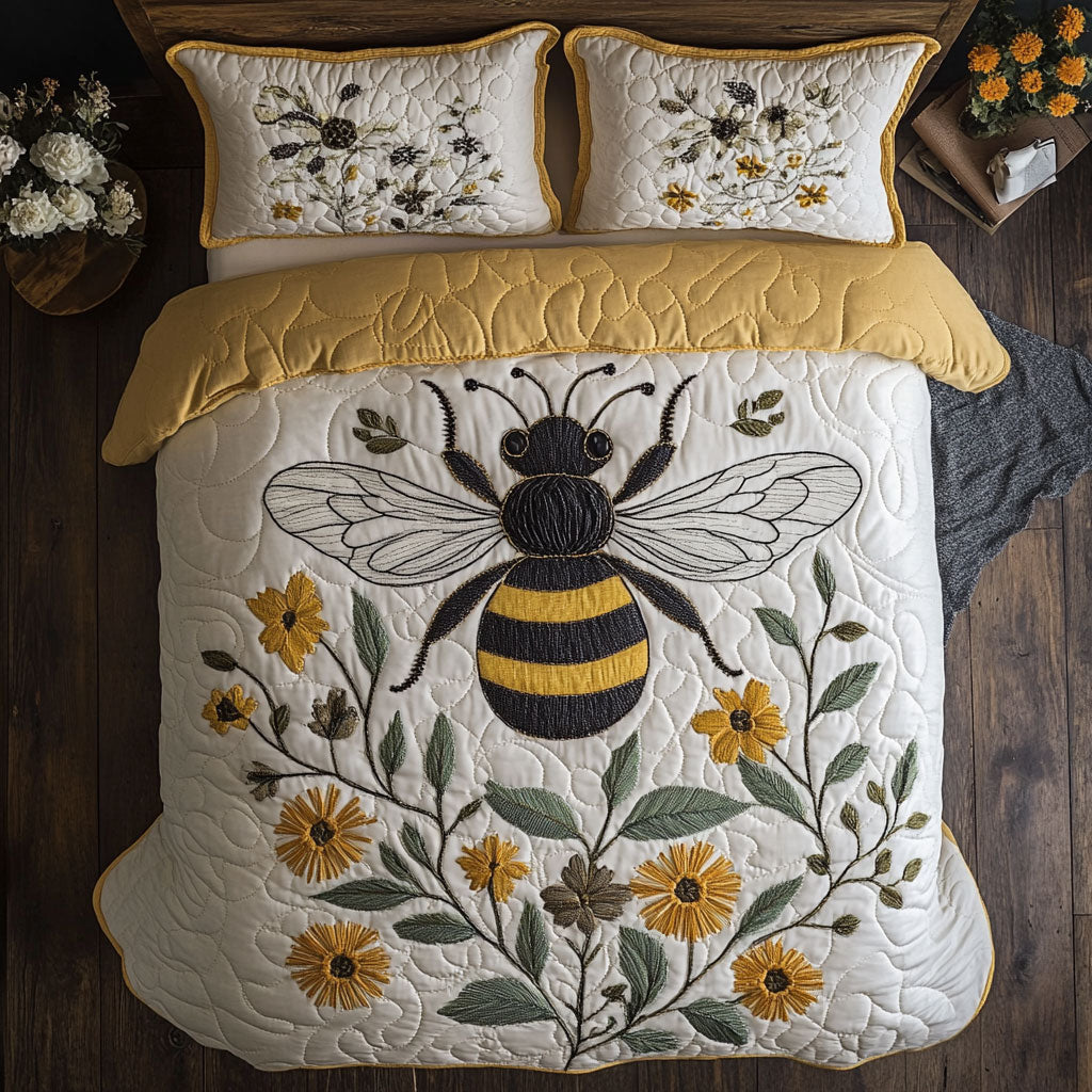 Bee Bliss WX0603004CL Quilted Bedding Set