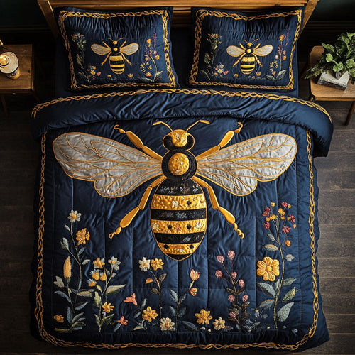 Bee Bloom WX0603005CL Quilted Bedding Set