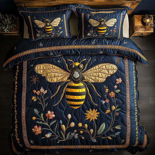 Bee Buzz WX0603006CL Quilted Bedding Set