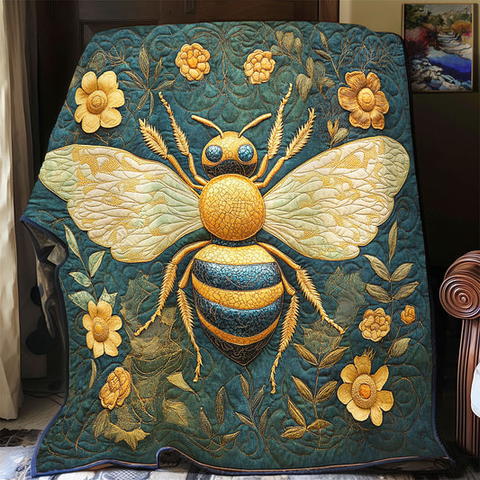 Bee Floral WX1003007CL Quilt Blanket
