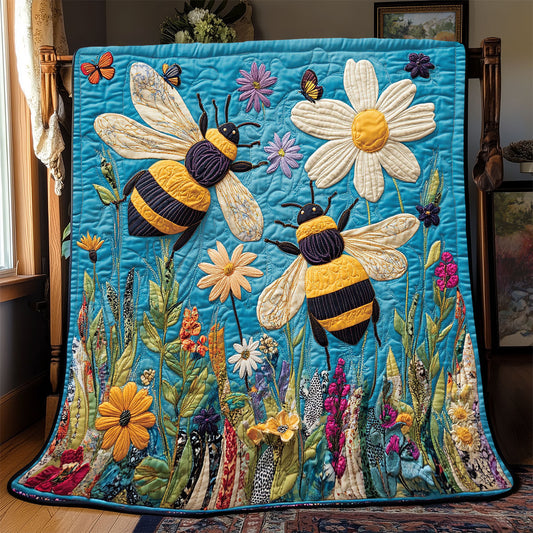 Bee Flower WX1403006CL Quilt Blanket