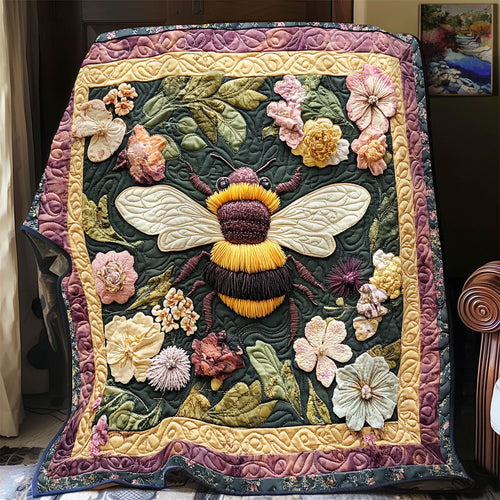 Bee Flower WX2003003CL Quilt Blanket