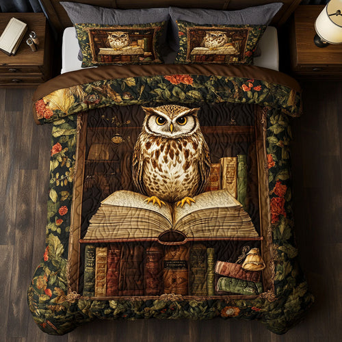 Owl In Library WY2301033CL Duvet Cover Set