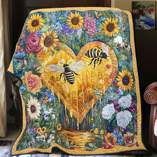 Heart Beehive WY2712029CL Quilt Blanket