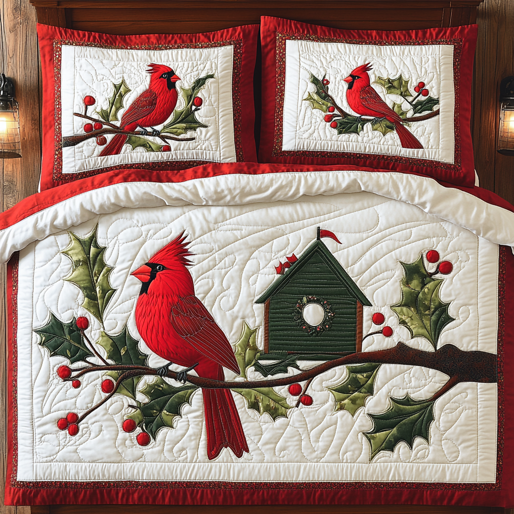 Birdhouse XR2002008CL Quilted Bedding Set