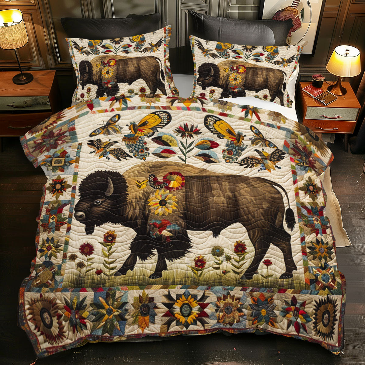 Bison Native XR1505005CL Quilted Bedding Set