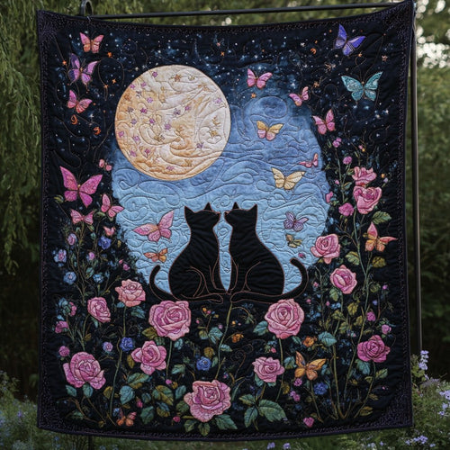 Black Cat Starry Night WU1401069CL Quilt Blanket